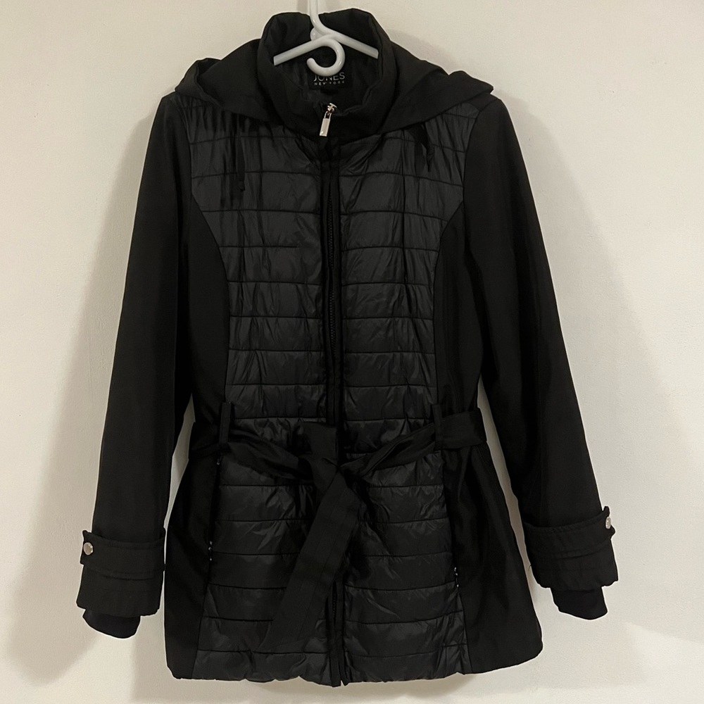 Jones NY Black Belted Jacket - Classic & Sleek